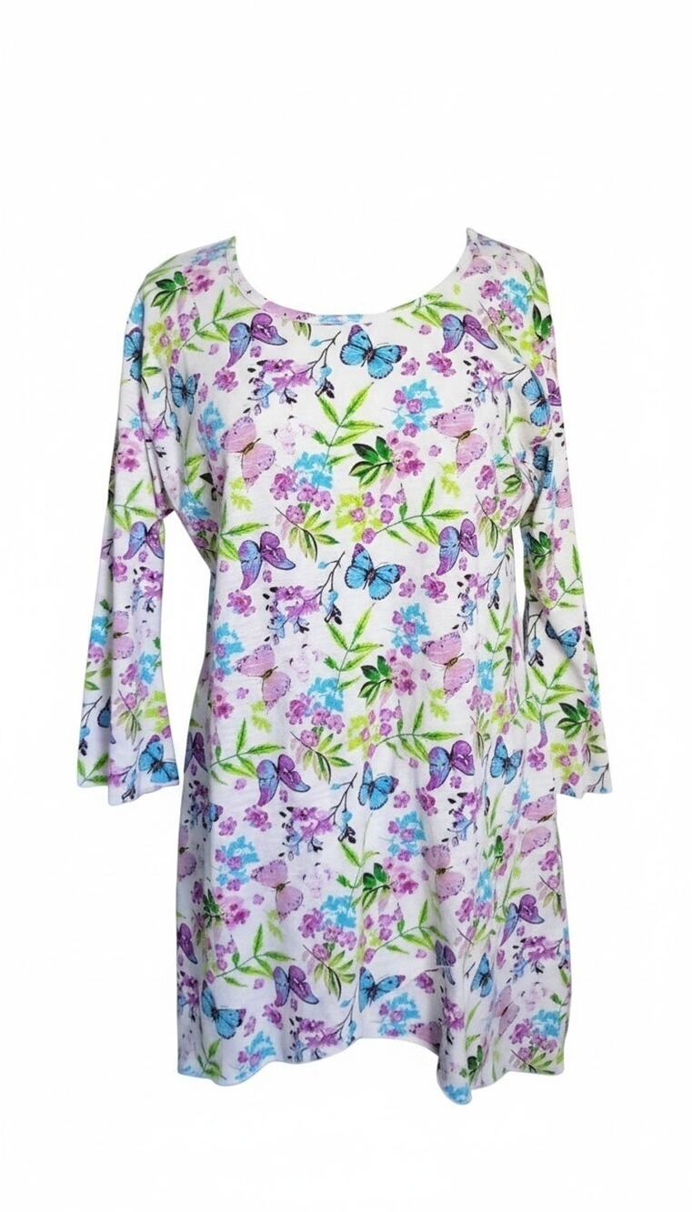 NWT Butterflies Blouson Boho Whimsy Hippie Cotton XL Indie Fair Trade